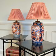 Matched Pair Of 19th C Imari Table Lamps