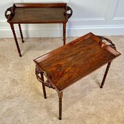 Pair Of 19th C Hoshiarpur Folding Tray Tables