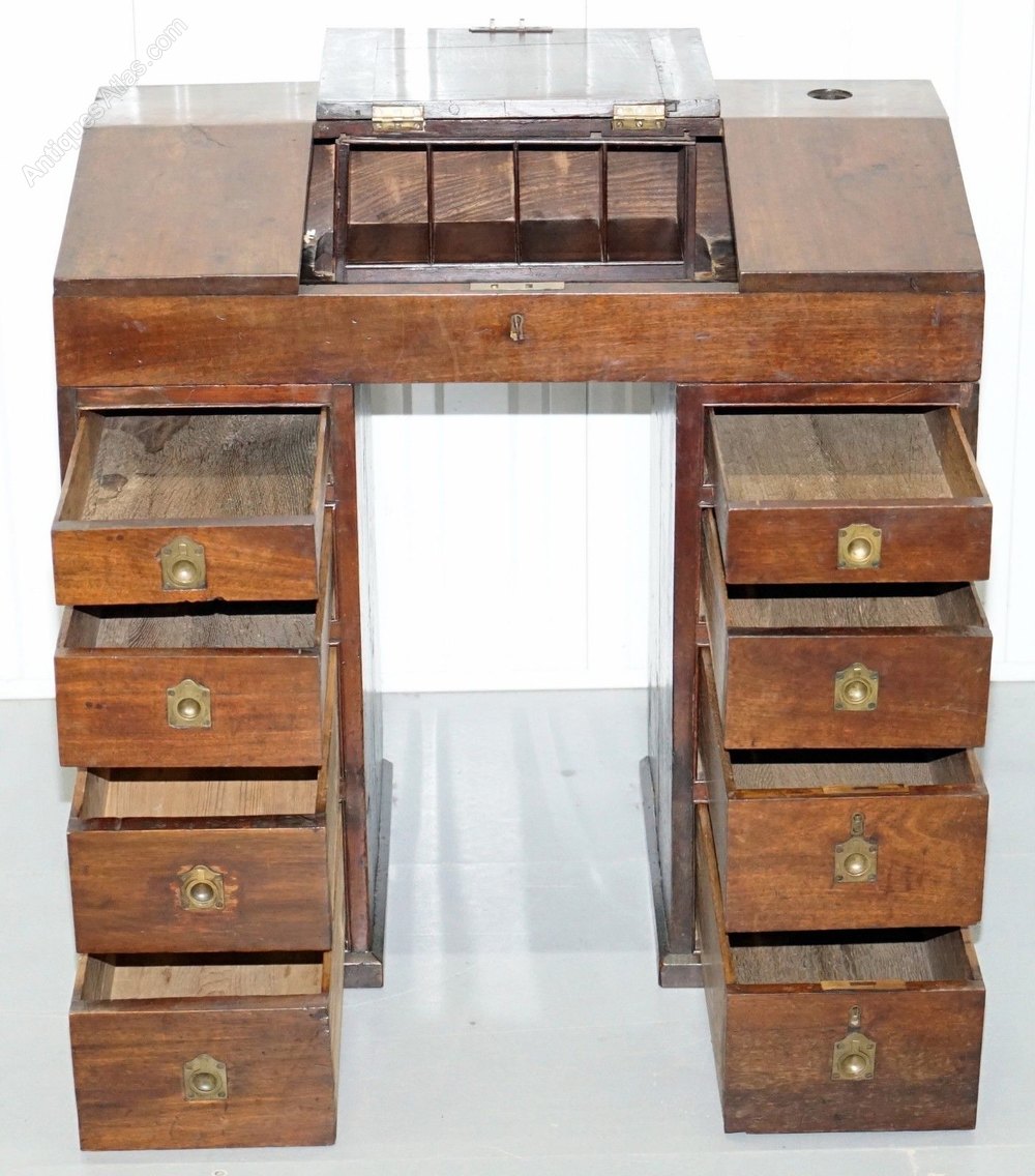 Antique Victorian Apprentice Workers Desk Flap Top Antiques Atlas