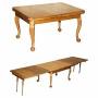 Art Deco French Walnut 6-16 Extending Dining Table