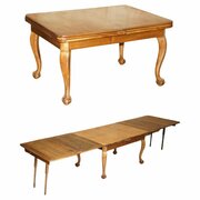 Art Deco French Walnut 6-16 Extending Dining Table