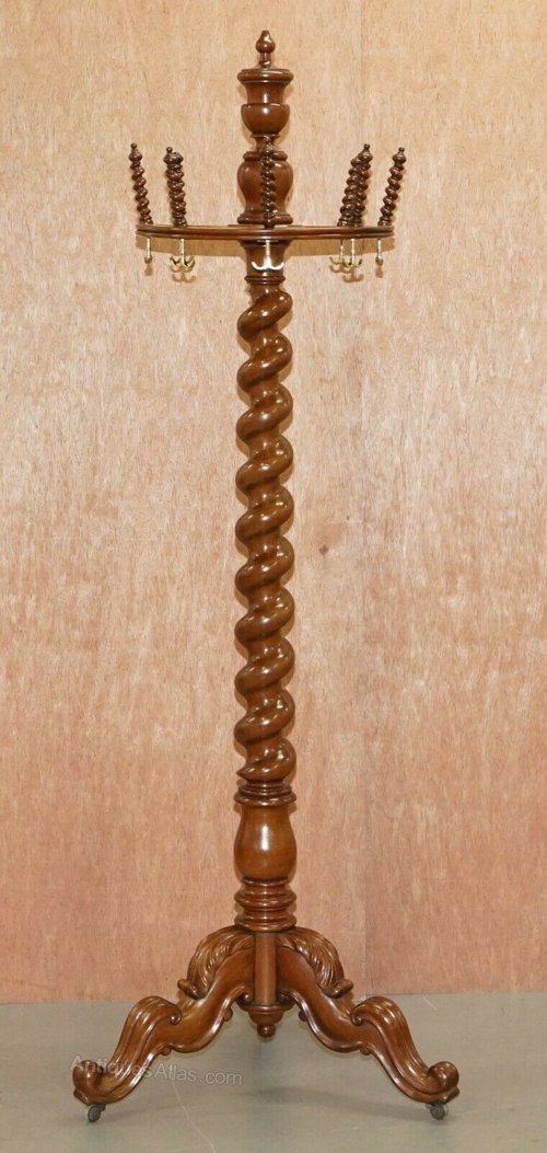 C.1860 Walnut Revolving Coat, Hat & Umbrella Rack Antiques Atlas