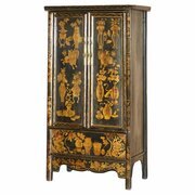 Chinese Export 1920s Chinoiserie Wedding Cabinet 