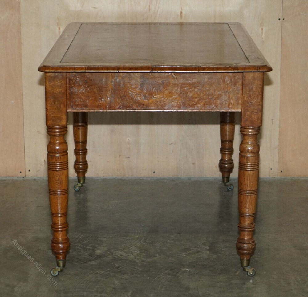 Circa 1840 Pollard Oak Library Writing Table Desk Antiques Atlas