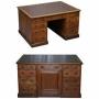 Circa 1880 Victorian Knee Hole 18 Drawer Desk