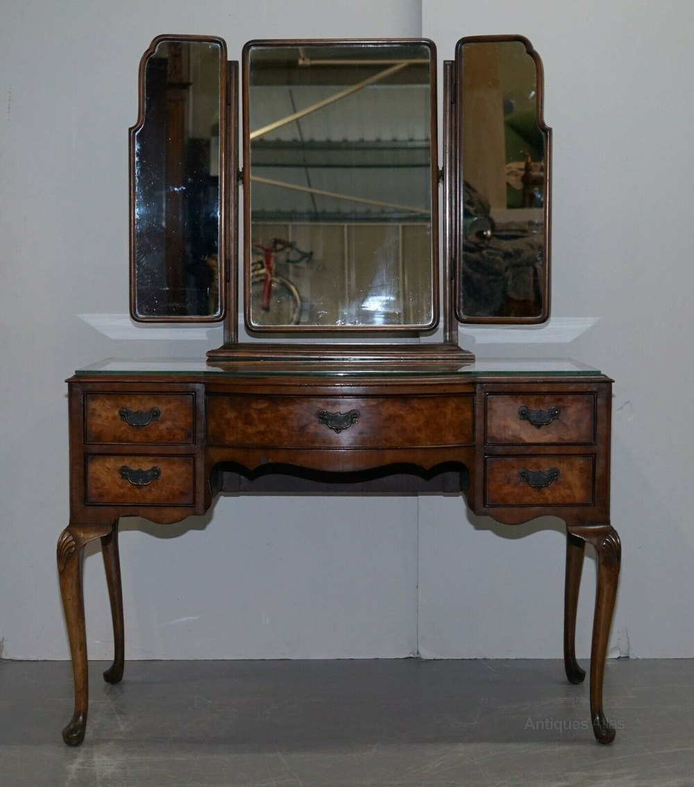 Circa 1930’s Dressing Table Trifold Mirror & Stool Antiques Atlas