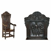 Dated 1615 Richard The Lionheart Throne Armchair