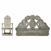 Dated 1622 Carved William & Mary Throne Armchair 