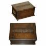 Edwardian 1910 English Oak Slippers Storage Chest
