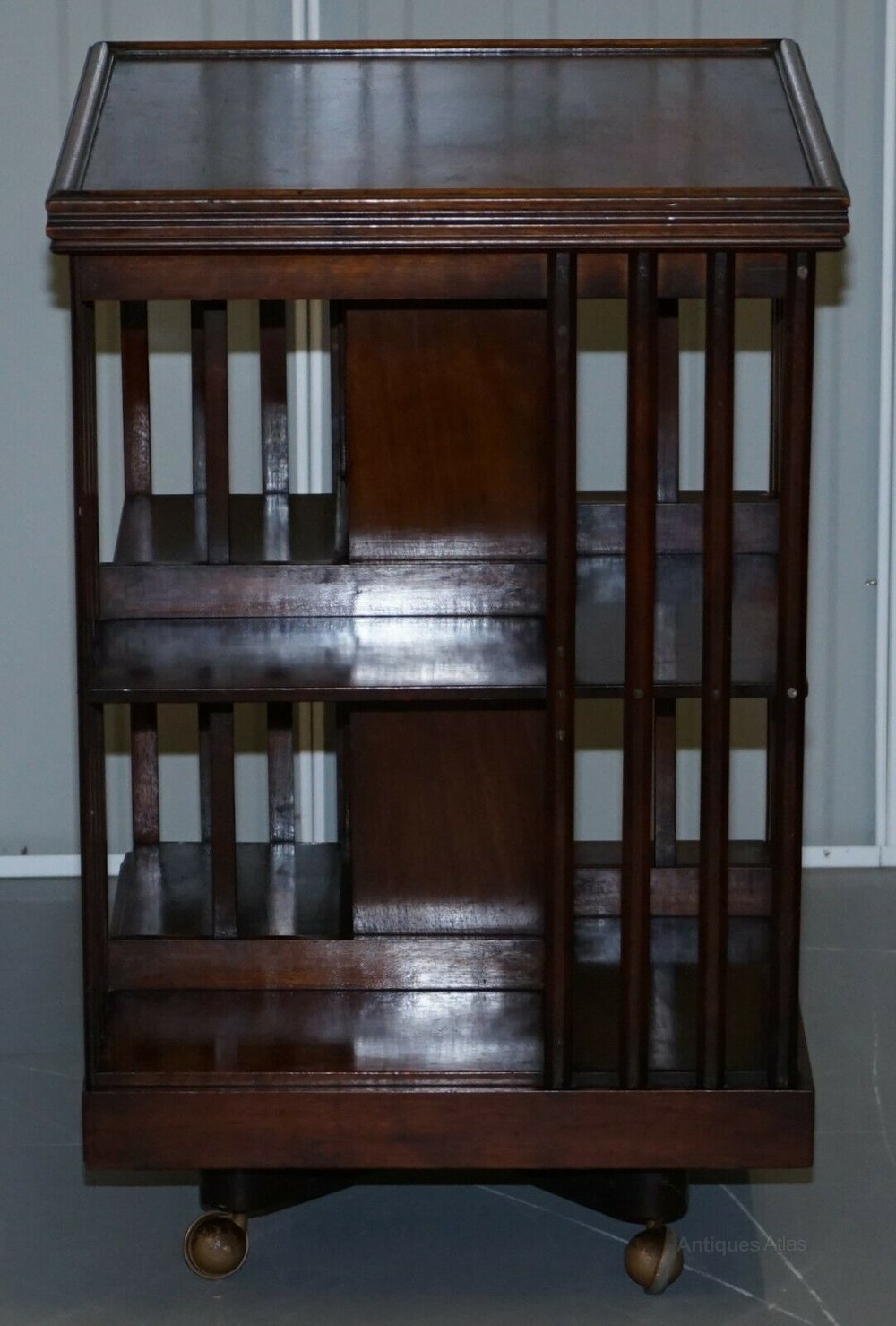 Edwardian Revolving Library Bookcase On Wheels Antiques Atlas