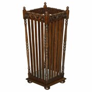 Edwardian Carved Oak Walking Stick Umbrella Stand