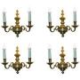 Four Circa 1900 French Gilt Bronze Wall Sconces