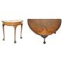 H Shaw C.1880 Walnut Demi Lune Console Table
