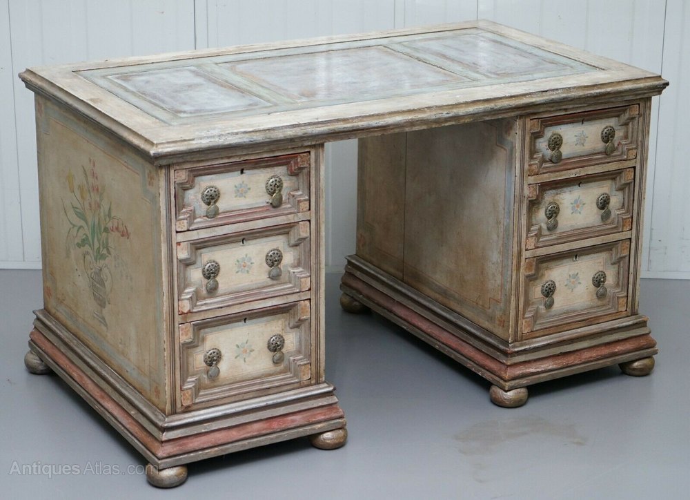 Hand Painted Desk By Ambrose Thomas Marquis D'oisy Antiques Atlas