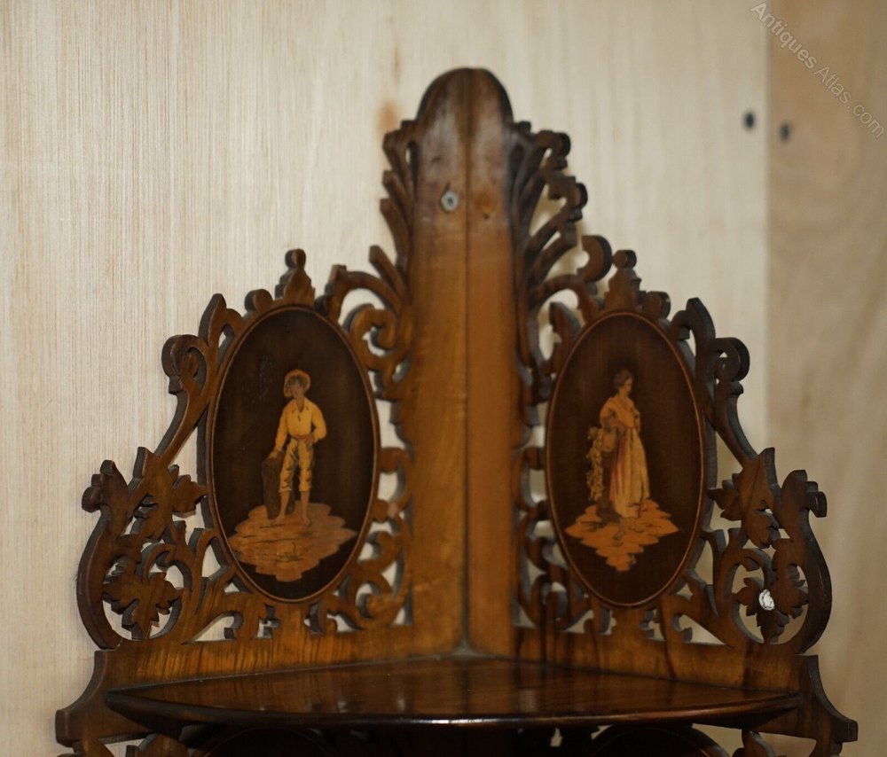 Italian Circa 1880 Corner Hanging Book Shelf Antiques Atlas