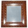 Oyster Laburnum wood cushions framed wall mirror