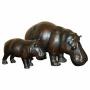 Pair 1940s Libertys London Hippopotamus footstools