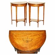 Pair Gillows Attributed Sheraton Console Tables