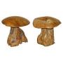Pair Of Natural Rootwood Mushroom Shape Stools 