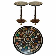 Pair Regency Pietra Dura Specimen Marble Tables 