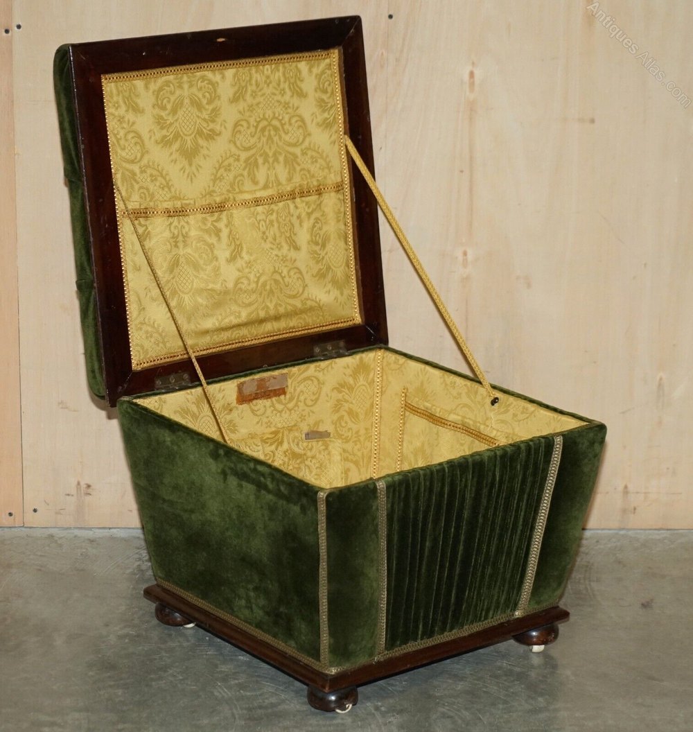 Regency Chesterfield Pitch Pine Ottoman Footstool Antiques Atlas