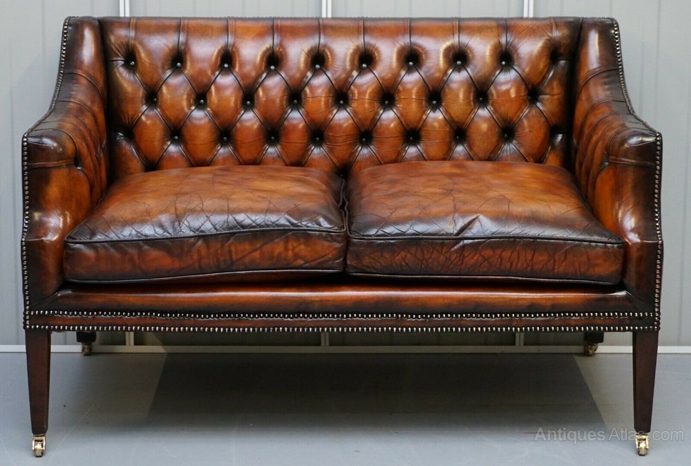 Antiques Atlas Restored Chesterfield Wingback Armchair Sofa Suite