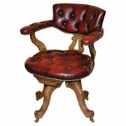 Victorian Chesterfield Captains Swivel Chair
