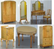 Victorian Hampton & Sons Satinwood Bedroom Suite