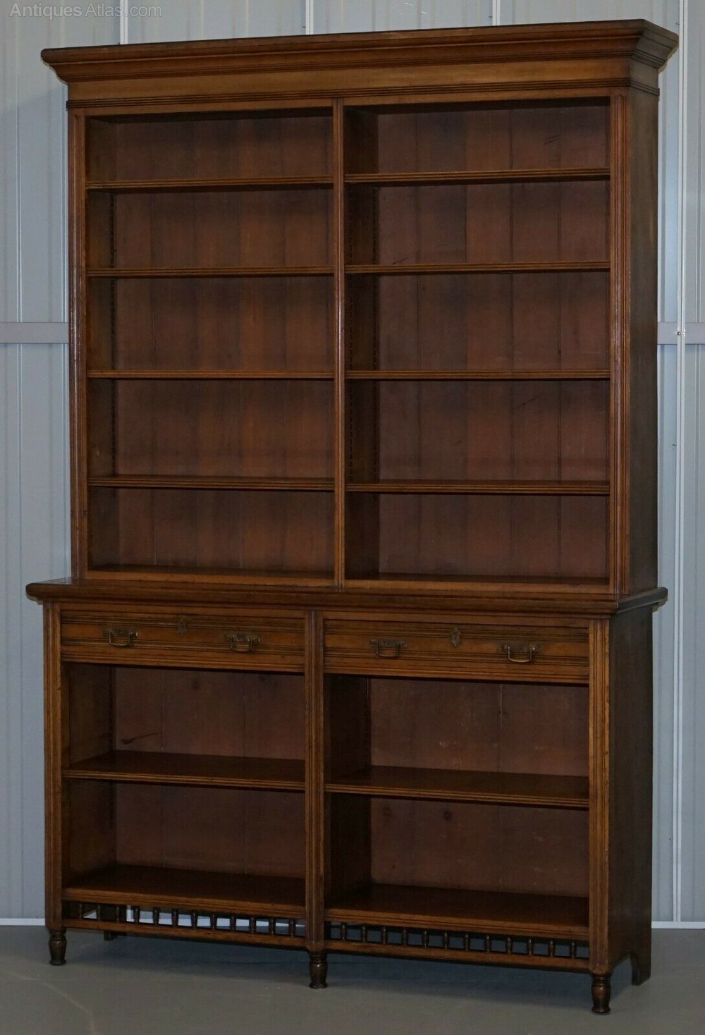 Victorian Maple & Co Stamped Library Bookcase Antiques Atlas