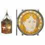 Victorian Nouveau Stained Glass Hanging Lantern