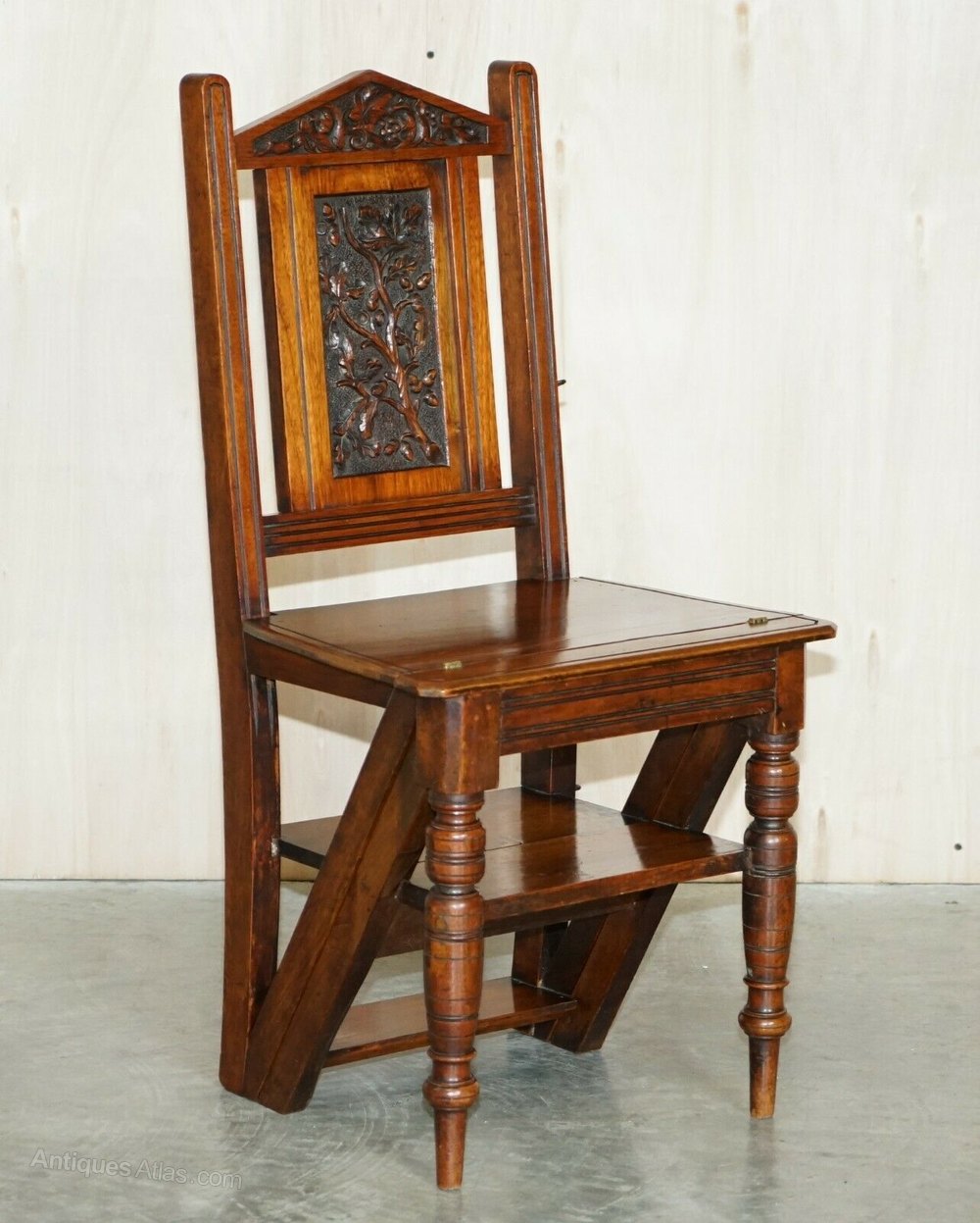 Victorian Oak Metamorphic Library Steps Chair - Antiques Atlas