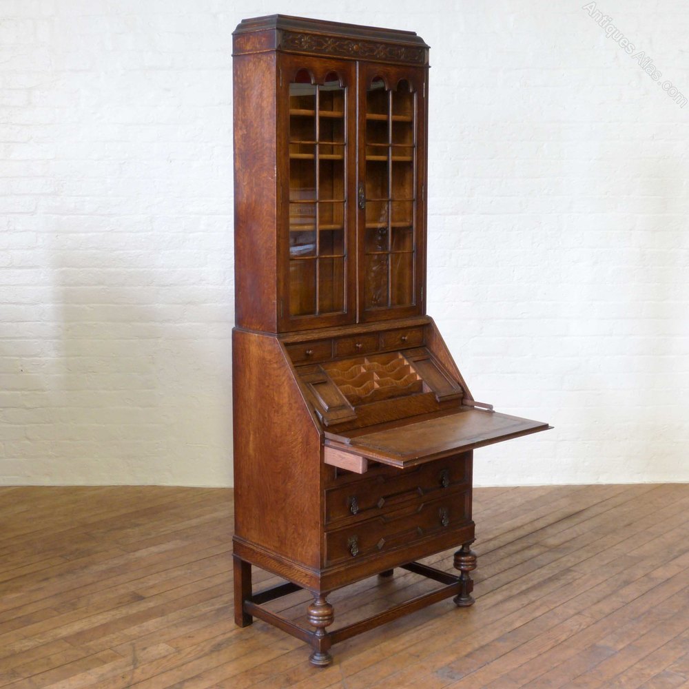 Jacobean Style Oak Bureau Bookcase Antiques Atlas