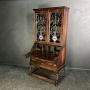 Oak Jacobean Style Bureau Bookcase 