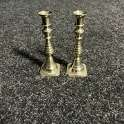 Pair Of Victorian Brass Candlesticks