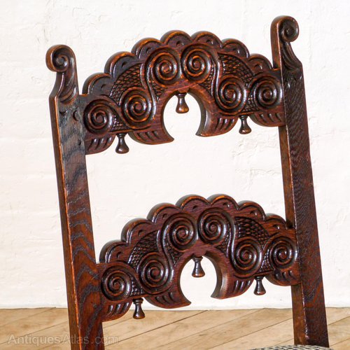 Set Of Six Derbyshire Style Oak Chairs Antiques Atlas