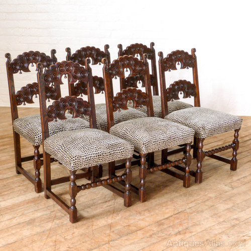 Set Of Six Derbyshire Style Oak Chairs Antiques Atlas