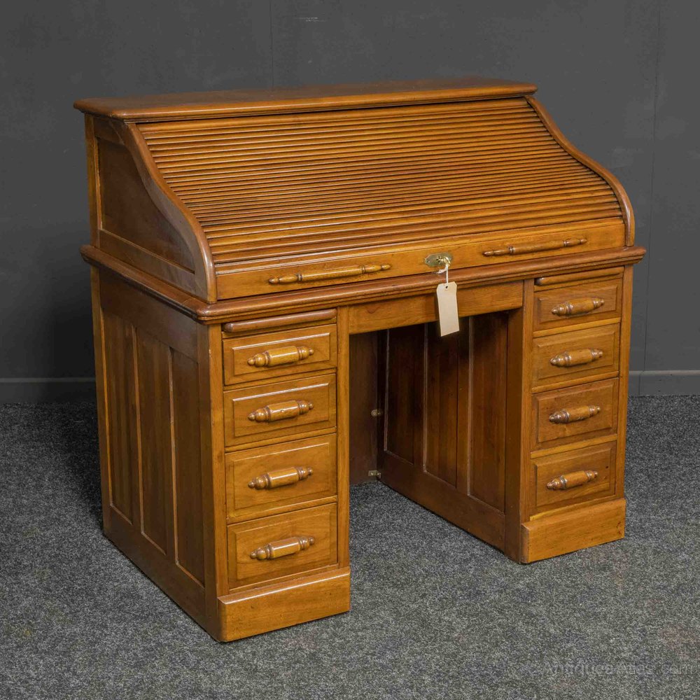 Small Edwardian Roll Top Desk Antiques Atlas
