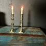 Victorian Brass Candlesticks 
