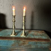 Victorian Brass Candlesticks 