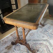 GILLOWS Burr Walnut Freestanding Writing Table