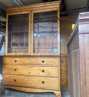 Stunning English 19th Century Satin Birch Bookcase
