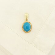 9ct Gold Turquoise Pendant