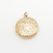 Antique 9ct Gold Locket With Ornate Engravings