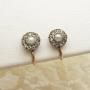  Antique faux pearl & paste set screw earrings