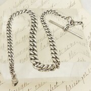 Antique Silver Pocket Watch Chain Chester 1926