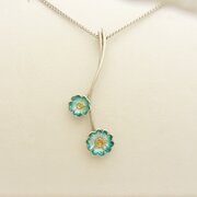 Beautiful Sheila Fleet Enamel Flowers Necklace