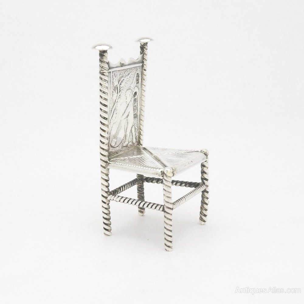Antiques Atlas Miniature Victorian Silver Chair Featuring Cello