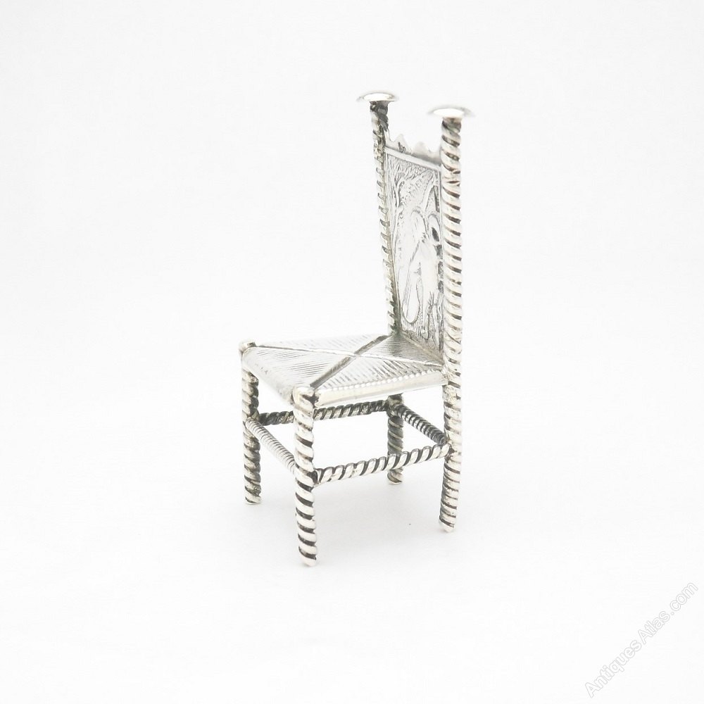 Antiques Atlas Miniature Victorian Silver Chair Featuring Cello