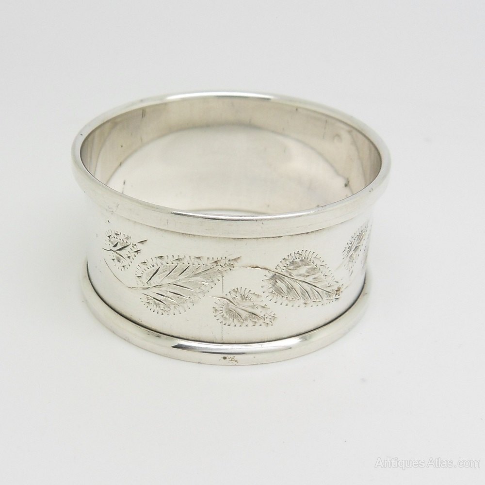 Antiques Atlas Pretty Vintage Silver Napkin Ring, Sheffield 1977