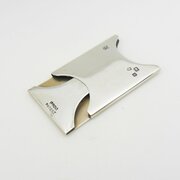 Rare Victorian Silver Slide Opening Stamp Case